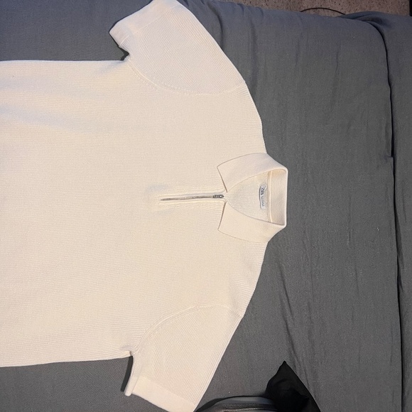 Zara Medium Zip Up Collared Shirt - Picture 2 of 2